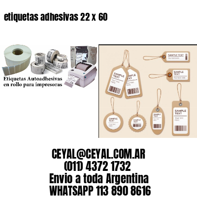 etiquetas adhesivas 22 x 60