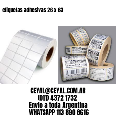 etiquetas adhesivas 26 x 63
