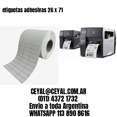 etiquetas adhesivas 26 x 71