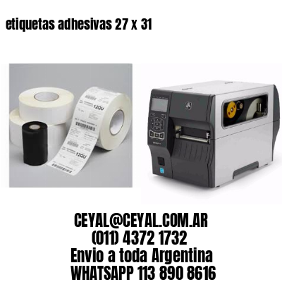 etiquetas adhesivas 27 x 31