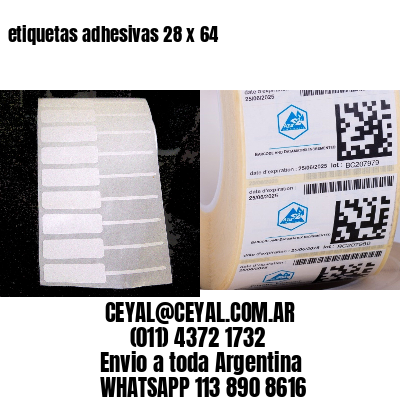 etiquetas adhesivas 28 x 64