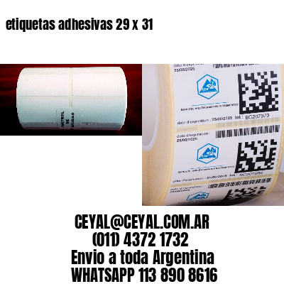 etiquetas adhesivas 29 x 31