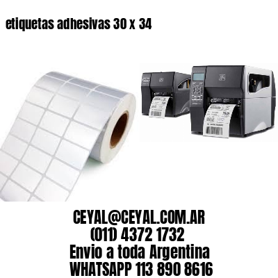 etiquetas adhesivas 30 x 34