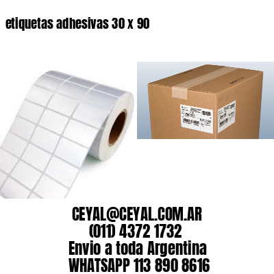 etiquetas adhesivas 30 x 90