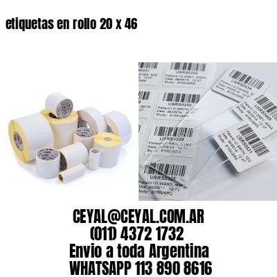 etiquetas en rollo 20 x 46