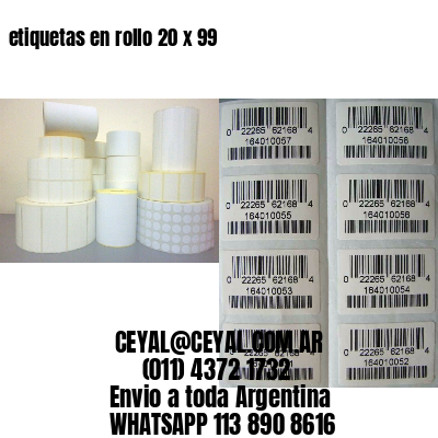 etiquetas en rollo 20 x 99