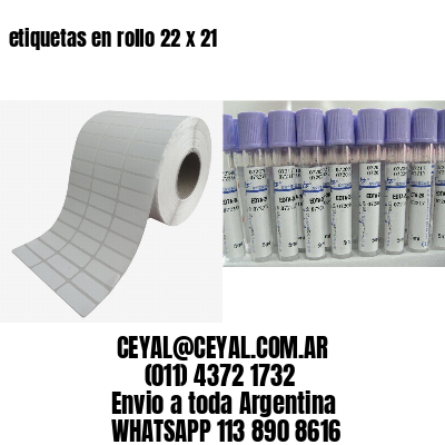 etiquetas en rollo 22 x 21