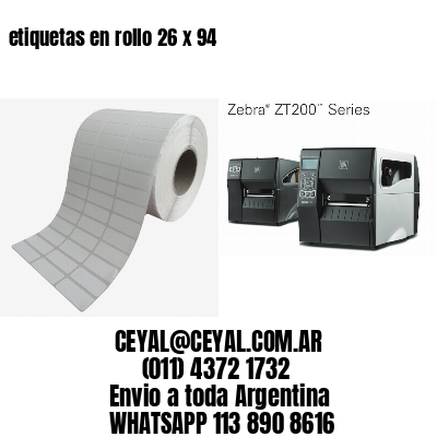etiquetas en rollo 26 x 94