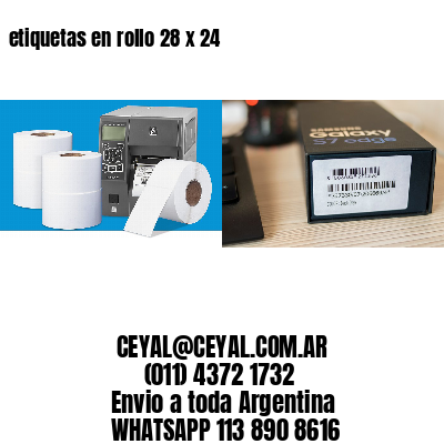 etiquetas en rollo 28 x 24