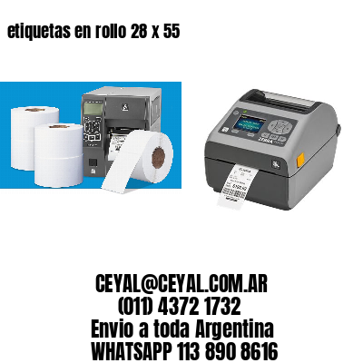 etiquetas en rollo 28 x 55