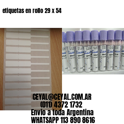 etiquetas en rollo 29 x 54