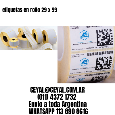 etiquetas en rollo 29 x 99