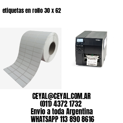 etiquetas en rollo 30 x 62