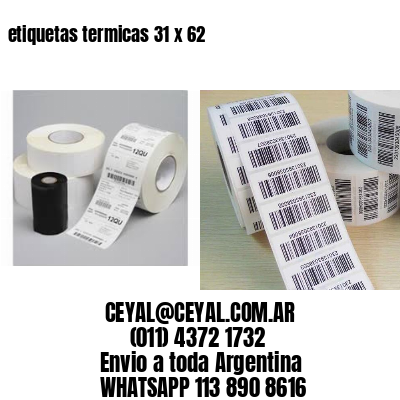 etiquetas termicas 31 x 62