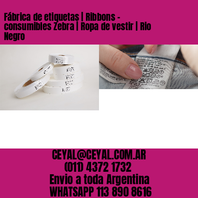 Fábrica de etiquetas | Ribbons – consumibles Zebra | Ropa de vestir | Rio Negro