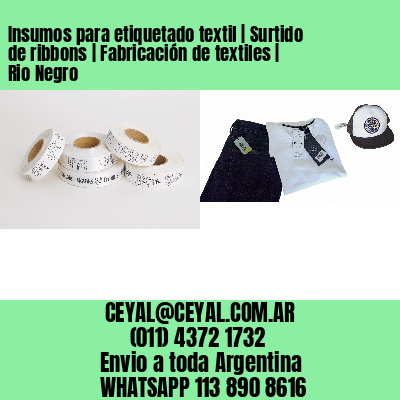 Insumos para etiquetado textil | Surtido de ribbons | Fabricación de textiles | Rio Negro