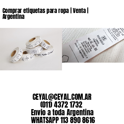 Comprar etiquetas para ropa | Venta | Argentina