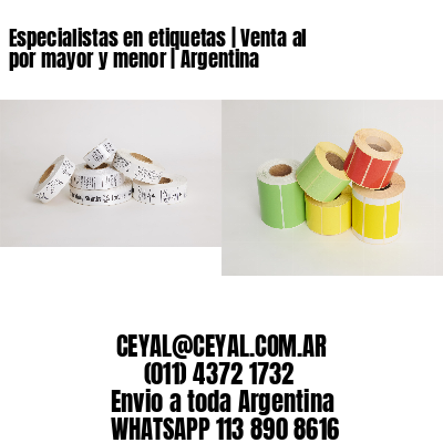 Especialistas en etiquetas | Venta al por mayor y menor | Argentina