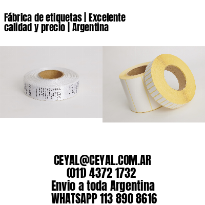 Fábrica de etiquetas | Excelente calidad y precio | Argentina