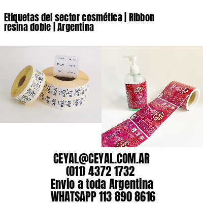 Etiquetas del sector cosmética | Ribbon resina doble | Argentina