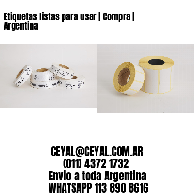 Etiquetas listas para usar | Compra | Argentina