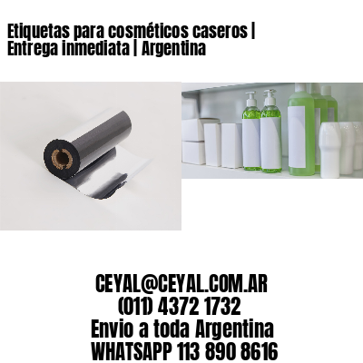 Etiquetas para cosméticos caseros | Entrega inmediata | Argentina