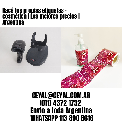 Hacé tus propias etiquetas – cosmética | Los mejores precios | Argentina
