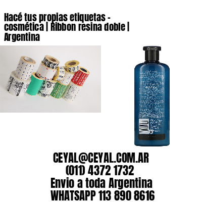 Hacé tus propias etiquetas – cosmética | Ribbon resina doble | Argentina