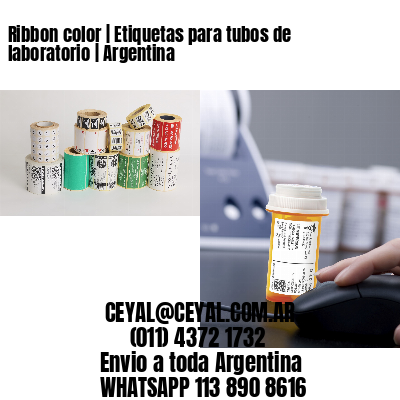 Ribbon color | Etiquetas para tubos de laboratorio | Argentina