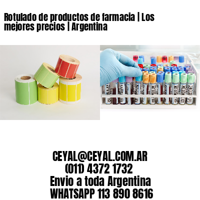 Rotulado de productos de farmacia | Los mejores precios | Argentina