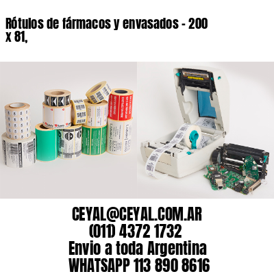 Rótulos de fármacos y envasados – 200 x 81,