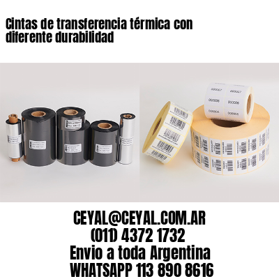 Cintas de transferencia térmica con diferente durabilidad