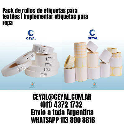 Pack de rollos de etiquetas para textiles | Implementar etiquetas para ropa