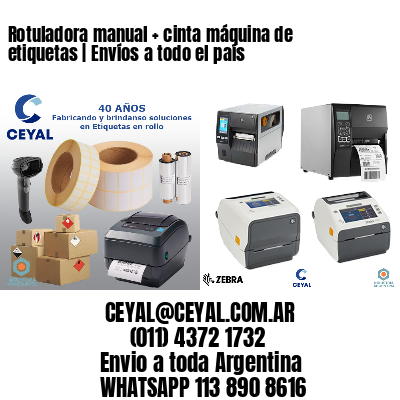 Rotuladora manual + cinta máquina de etiquetas | Envíos a todo el país