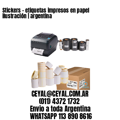 Stickers – etiquetas impresos en papel ilustración | argentina