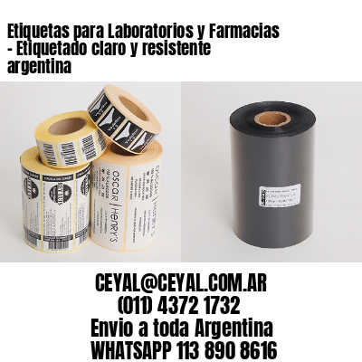 Etiquetas para Laboratorios y Farmacias - Etiquetado claro y resistente argentina
