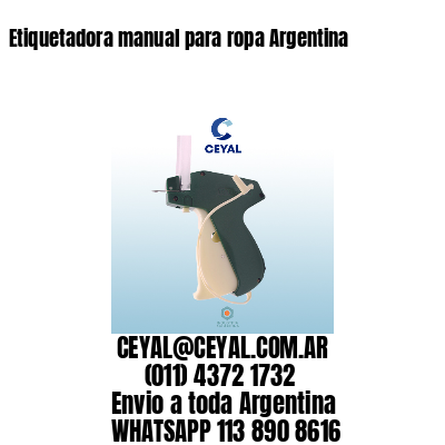 Etiquetadora manual para ropa Argentina