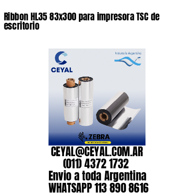 Ribbon HL35 83×300 para impresora TSC de escritorio