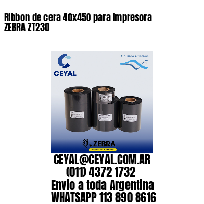 Ribbon de cera 40×450 para impresora ZEBRA ZT230