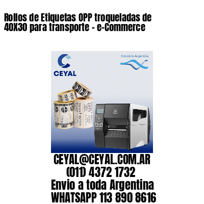 Rollos de Etiquetas OPP troqueladas de 40X30 para transporte – e-Commerce