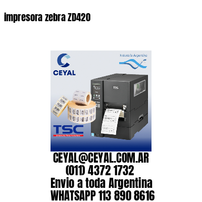 impresora zebra ZD420
