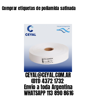 Comprar etiquetas de poliamida satinada