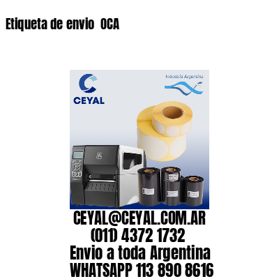 Etiqueta de envio  OCA