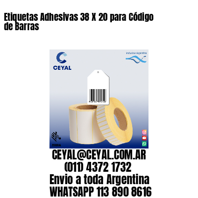 Etiquetas Adhesivas 38 X 20 para Código de Barras