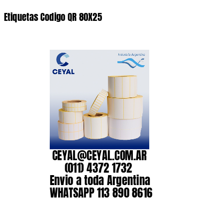 Etiquetas Codigo QR 80X25