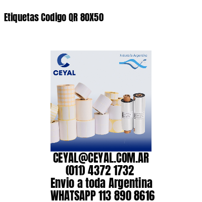 Etiquetas Codigo QR 80X50