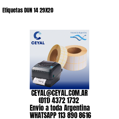 Etiquetas DUN 14 29X20