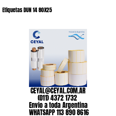 Etiquetas DUN 14 80X25