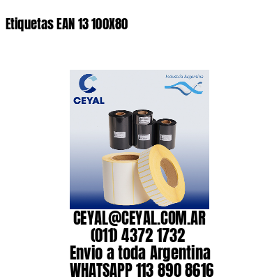 Etiquetas EAN 13 100X80