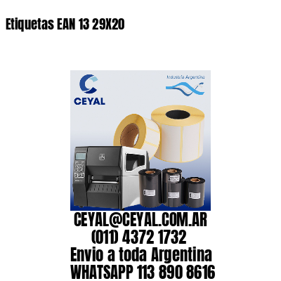 Etiquetas EAN 13 29X20